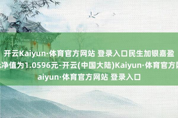 开云Kaiyun·体育官方网站 登录入口民生加银嘉盈债券最新单元净值为1.0596元-开云(中国大陆)Kaiyun·体育官方网站 登录入口