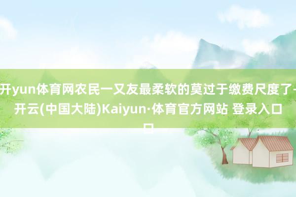 开yun体育网农民一又友最柔软的莫过于缴费尺度了-开云(中国大陆)Kaiyun·体育官方网站 登录入口