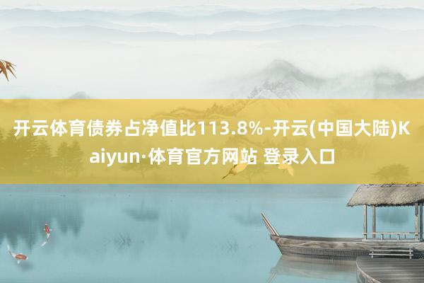 开云体育债券占净值比113.8%-开云(中国大陆)Kaiyun·体育官方网站 登录入口