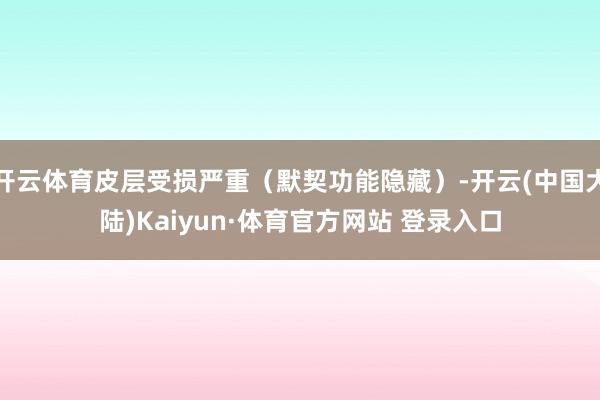 开云体育皮层受损严重（默契功能隐藏）-开云(中国大陆)Kaiyun·体育官方网站 登录入口
